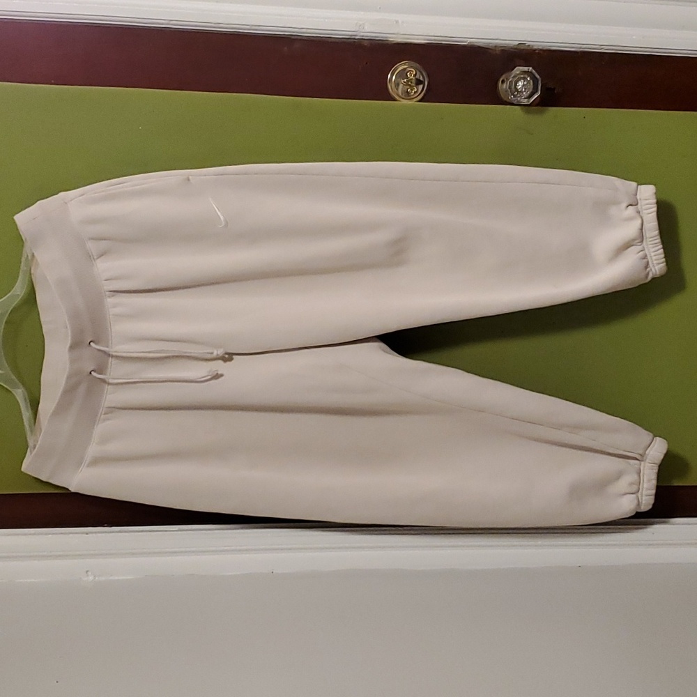 Nike White Oversized Court Sweatpants LG Good Pre-owned condition